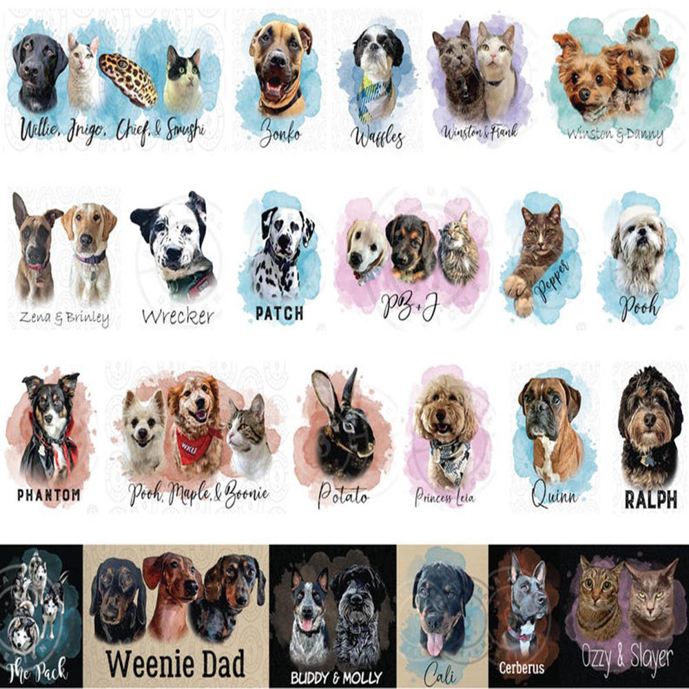 Personalized Custom Pet Portra - Pet Portrait Custom recension och pris