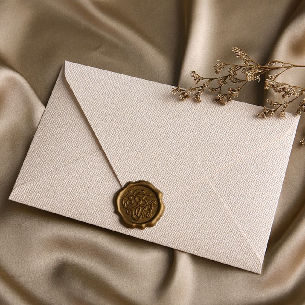 10Pcs Linen Texture Retro Enve - Wax Seal Letter Kit recension och pris