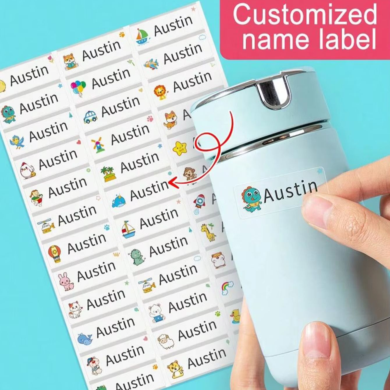 1-500PCS Custom Cartoon Name S - Personalised Candle Label recension och pris
