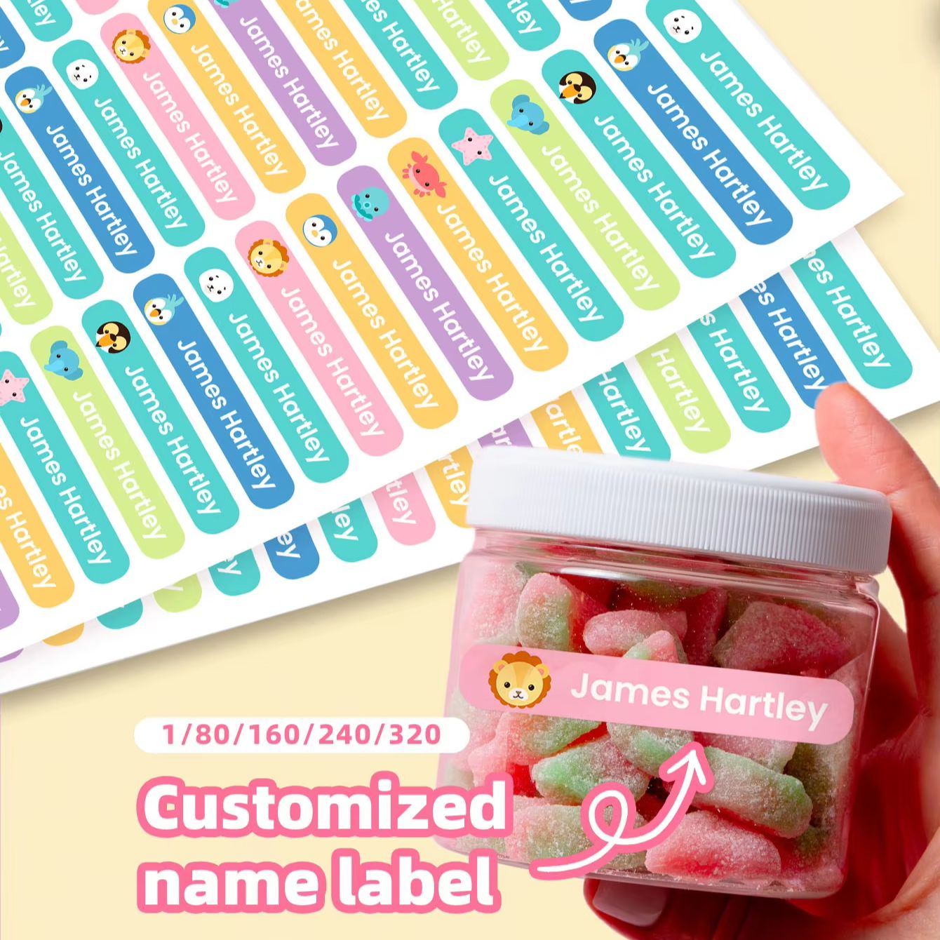 1-320PCS Custom Cartoon Name S - Personalized Name Box recension och pris
